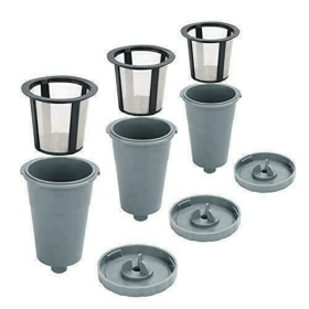 3-Pack Reusable K-Cup Coffee Filters - Refillable Coffee Pod Replacement for Keurig 3-Pack Reusable K-Cup Coffee Filters - Refillable Coffee Pod Replacement for Keurig