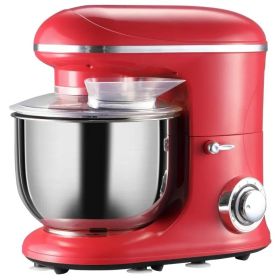 6QT Tilt-Head Stand Mixer - 600W 6-Speed Electric Dough Mixer (Red) 6QT Tilt-Head Stand Mixer - 600W 6-Speed Electric Dough Mixer (Red)