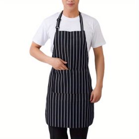 1pc Black Apron, Unisex Adjustable Bib Apron With 2 Pockets, Cooking Kitchen Apron For Women Men, Kitchen BBQ Apron 1pc Black Apron, Unisex Adjustable Bib Apron With 2 Pockets, Cooking Kitchen Apron For Women Men, Kitchen BBQ Apron
